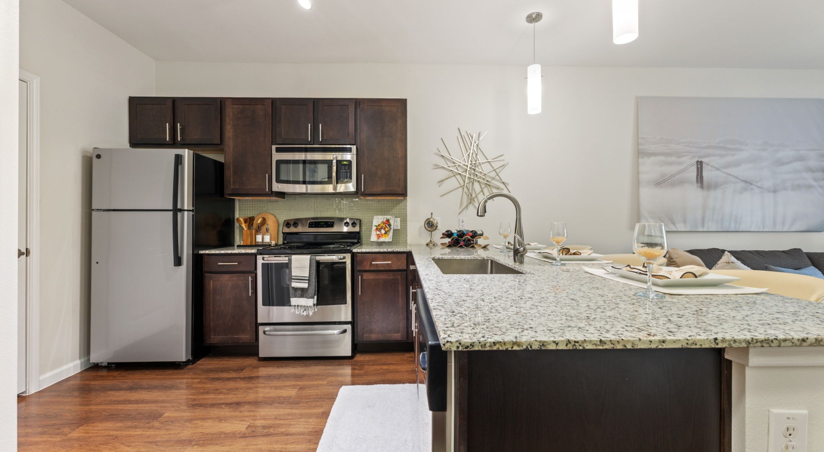 Modern kitchen with sleek appliances and thoughtful details